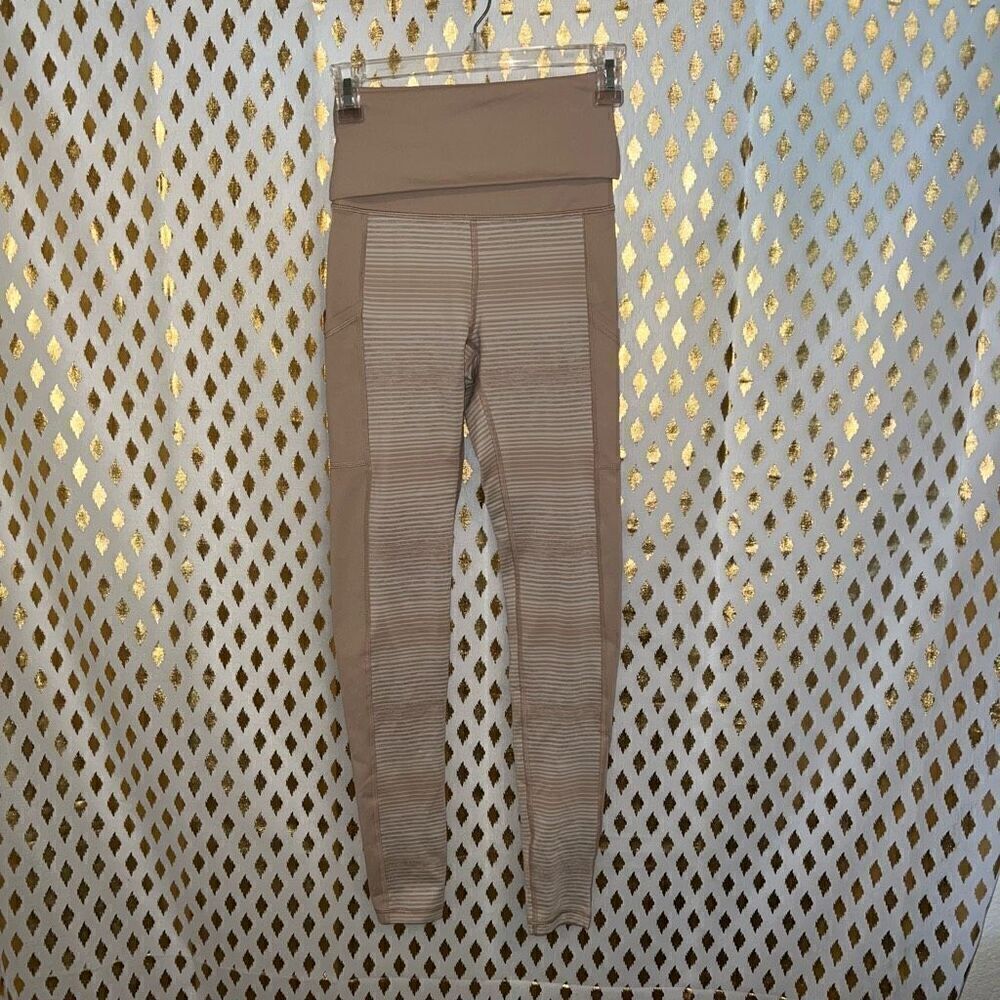 NWOT Offline by Aerie fold over hi rise leggings hugger nude tan size XS